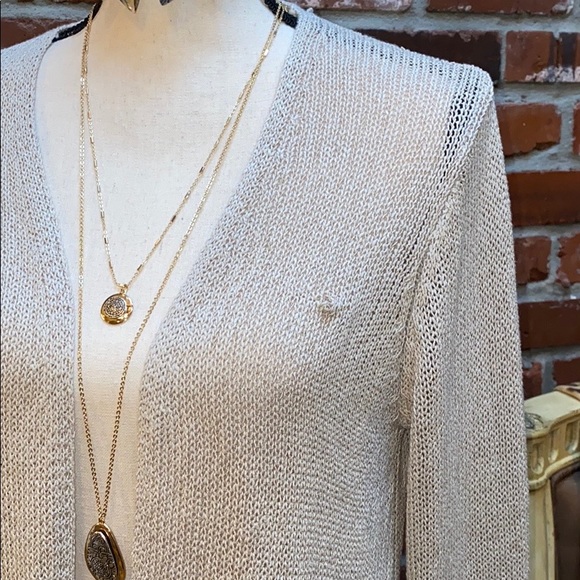 Loose Knit Shark Bite Cardigan - Picture 2 of 6